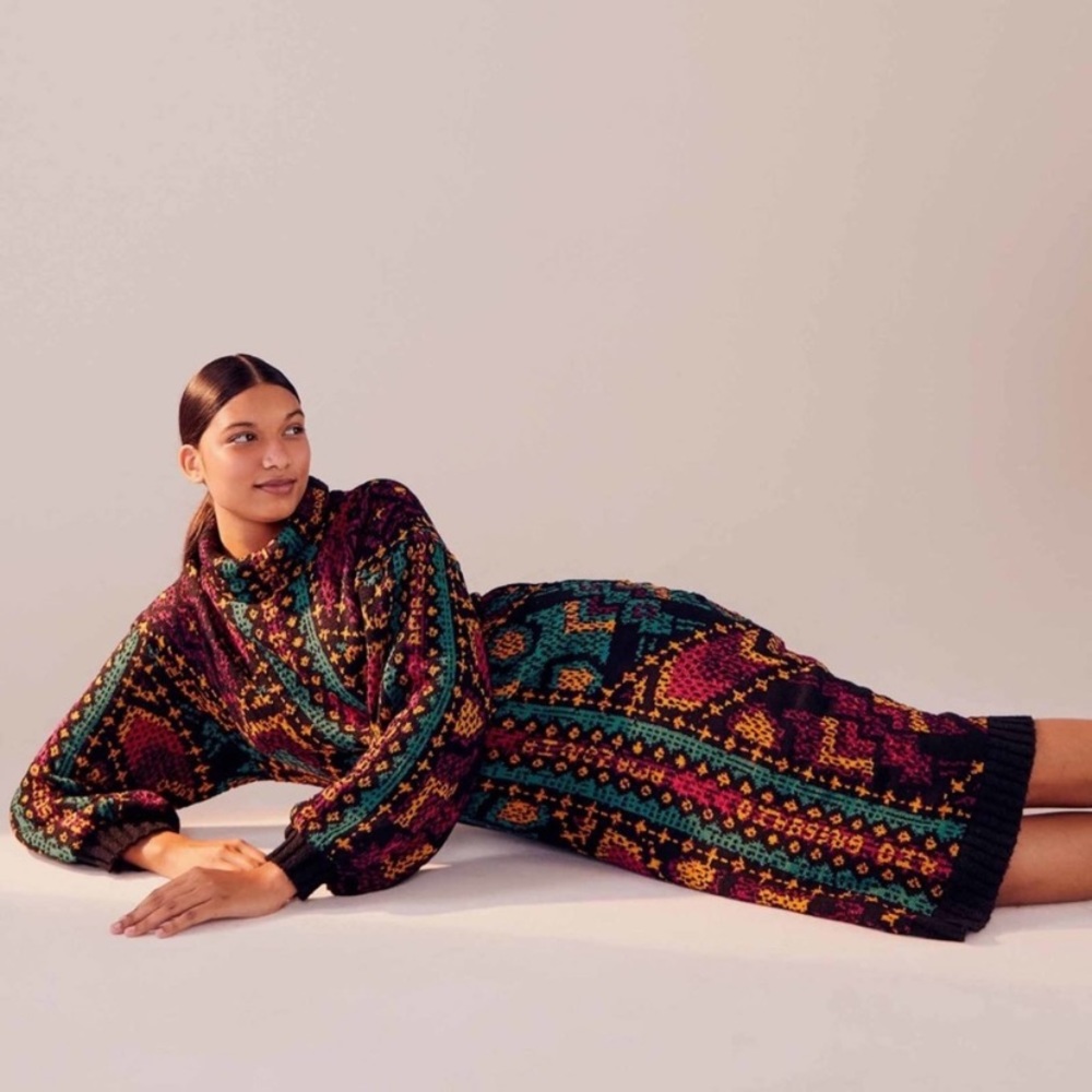 FARM Rio Multicolor Patterned Midi Dress - Picture 2 of 6